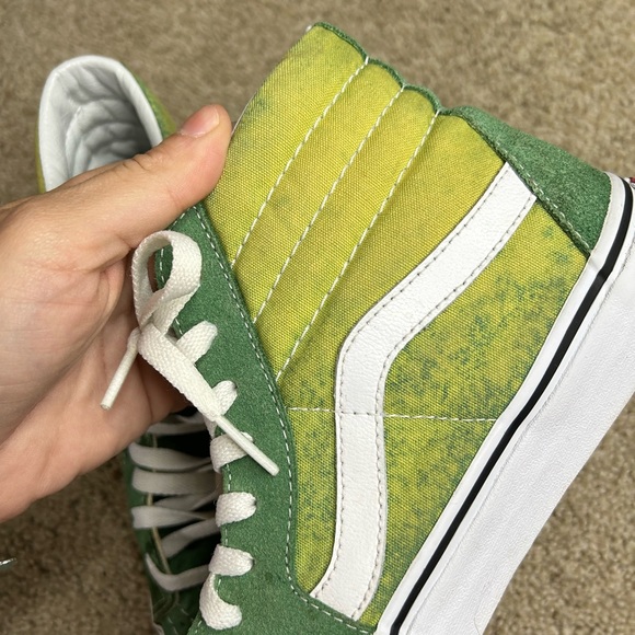 Vans High Tops Two Toned Green Sneakers Lace Up - Picture 4 of 11